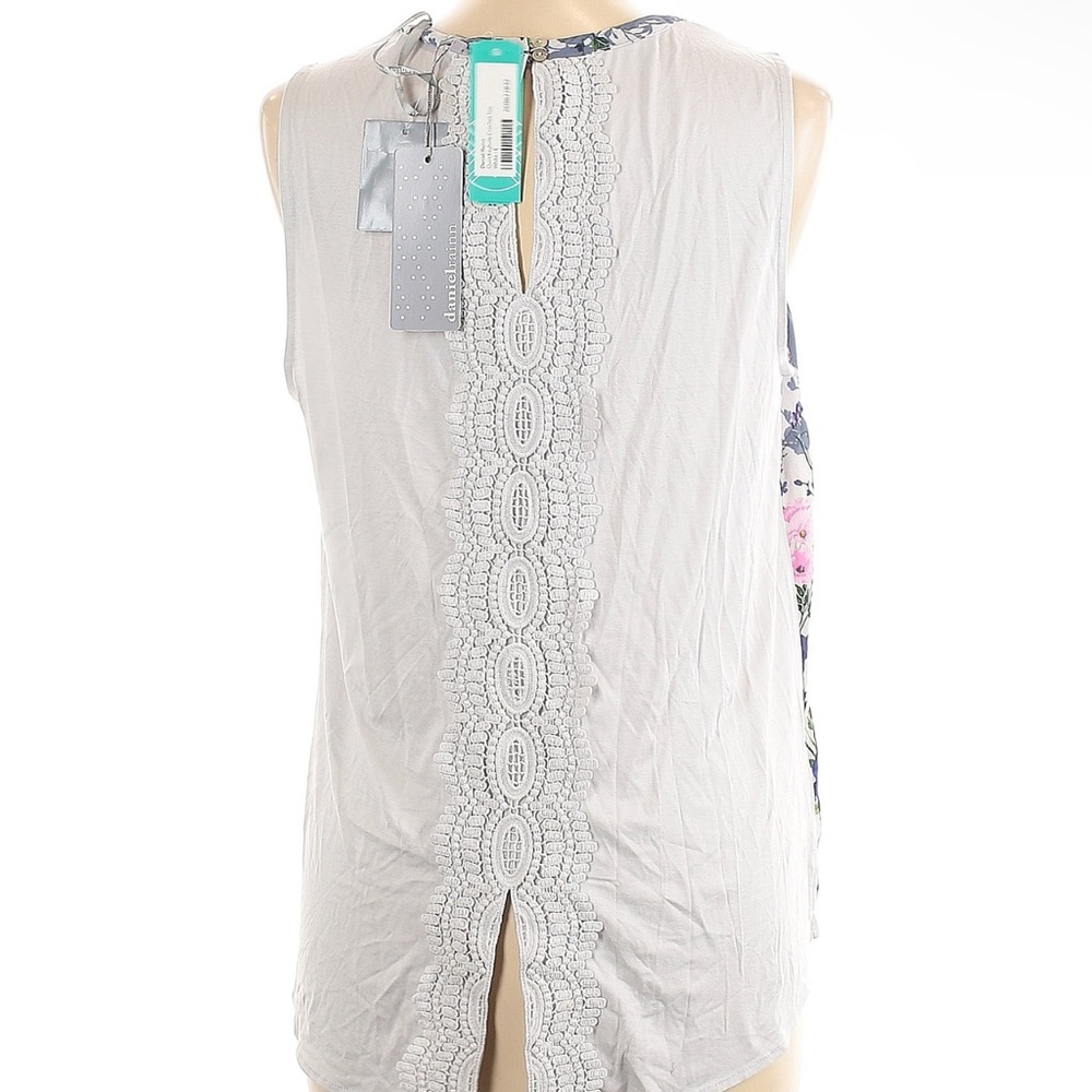 NWT Daniel Rainn Floral Sleeveless Top, lace embellishment - Multicolor - Picture 2 of 4